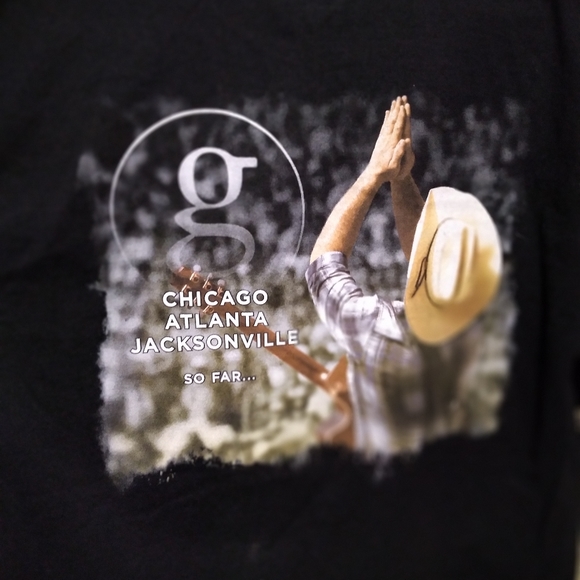 Hanes Men Shirt Black Short Sleeve Pullover Garth Brooks 2014 Tour Music Size L - Picture 3 of 3
